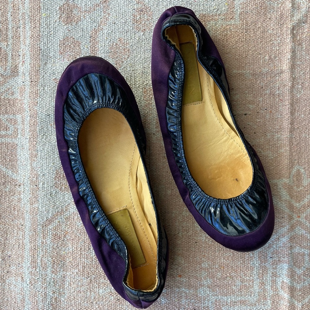 Lanvin plum ballett flats